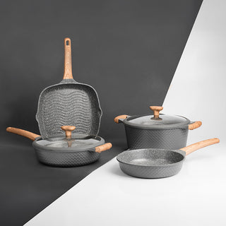 Batería de Cocina de Aluminio fundido - 7 piezas - Alugrey