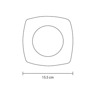 Platos Cuadrados de Porcelana para Taza | 8 piezas