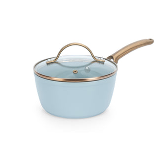 Cazo de Aluminio Forjado con tapa - 16 cm - Magnetic Blue