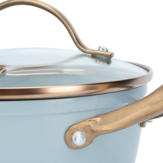 Cazo de Aluminio Forjado con tapa - 16 cm - Magnetic Blue