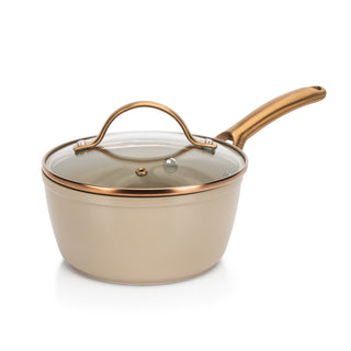 Cazo de Aluminio Forjado con tapa - 16 cm - Magnetic Gold