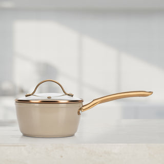 Cazo de Aluminio Forjado con tapa - 16 cm - Magnetic Gold