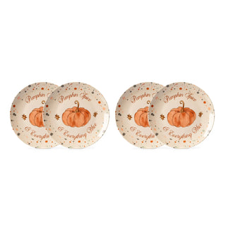Set de 4 Platos Ensaladeros de Porcelana - PUMPKIS