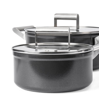 Batería de Cocina de Aluminio Forjado - 6 piezas - Paladio