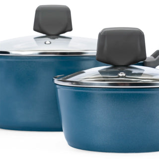 Batería de Cocina de Aluminio Forjado - 5 piezas - Zafiro