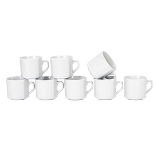 Tazas Cuadradas de Porcelana | 8 piezas