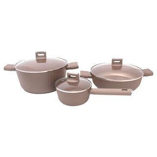 Batería de cocina Aluminio Prensado y Vidrio - 10 piezas