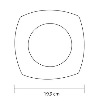 Platos Ensalada Cuadrados de Porcelana | 8 piezas