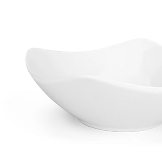 Platos Soperos Cuadrados de Porcelana - 8 piezas