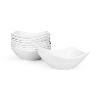 Platos Bowl Cuadrados de Porcelana - 8 piezas - Cuadrata