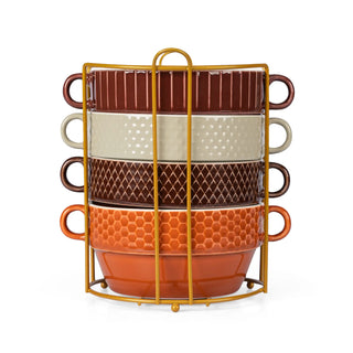 Set de 4 bowls apilables con rack - CUPER