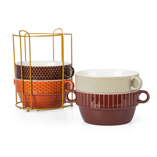 Set de 4 bowls apilables con rack - CUPER