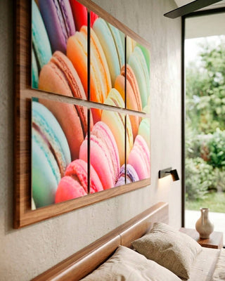 Juego de Cuadros Macarons 25 cm x 25 cm, MDF PVC 6 Pzas
