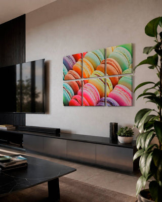 Juego de Cuadros Macarons 25 cm x 25 cm, MDF PVC 6 Pzas