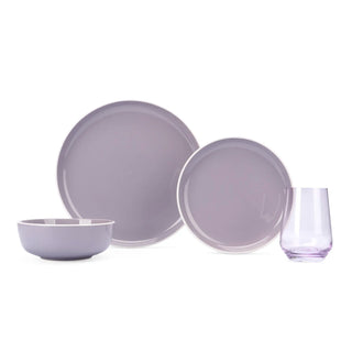 Vajilla de cerámica con Vasos - 16 piezas - Nikos Lavanda