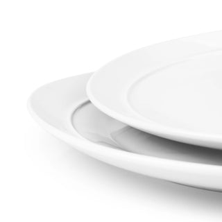 Platos Ensalada de Porcelana - 8 piezas - BlancaV