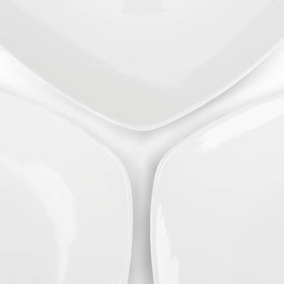 Platos Ensalada Cuadrados de Porcelana - 8 piezas