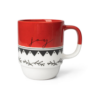 Tazas Navideñas Apilables de Porcelana 2 piezas - Joy