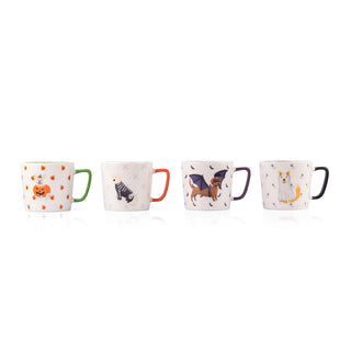 Tazas de Porcelana de Halloween 4 piezas - MONSTERDOG