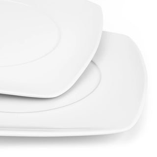 Platos Trinche Cuadrados de Porcelana - 8 piezas - Cuadrata