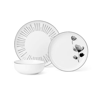 Vajilla de Porcelana - 12 piezas - Roselle