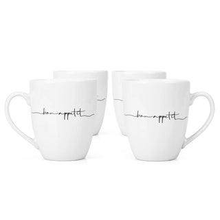 Tazas de Porcelana - 4 piezas - BonAppetit