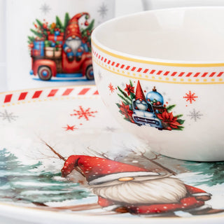 Vajilla de porcelana - 16 piezas - SANTA25