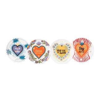 Set de 4 Platos Ensaladeros de Porcelana - VIBRACORA