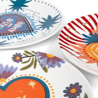 Set de 4 Platos Ensaladeros de Porcelana - VIBRACORA