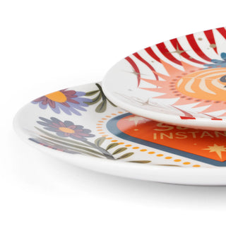 Set de 4 Platos Ensaladeros de Porcelana - VIBRACORA