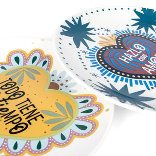 Set de 4 Platos Ensaladeros de Porcelana - VIBRACORA