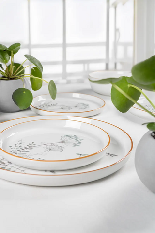 Vajilla de porcelana MARTINA - 12 piezas
