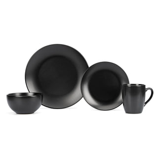 Vajilla De Cerámica Negroni 16 Piezas Color Negro