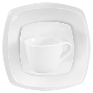 Vajilla de Porcelana - 20 piezas - Cuadrata