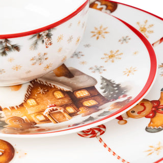 Vajilla de porcelana de 16 piezas  - GINGERVAJ