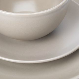 Vajilla de Cerámica - 24 piezas - MatchTaupe