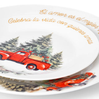 Vajilla de porcelana de 16 piezas  - MERRY16