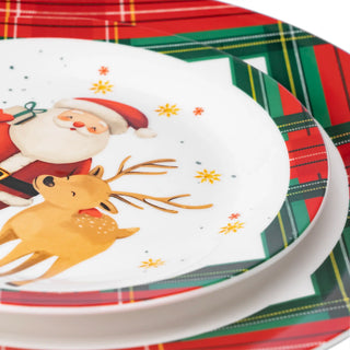 Vajilla de porcelana de 16 piezas  - SANTAHOLLY
