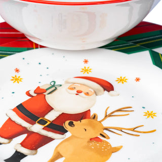Vajilla de porcelana de 16 piezas  - SANTAHOLLY