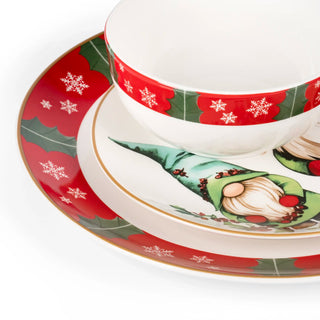 Vajilla de porcelana - 16 piezas - Elfibel