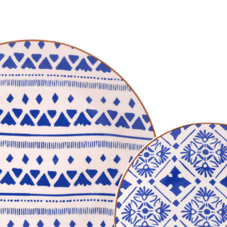 Vajilla de Porcelana con Vasos | 16 piezas | Tribalblue