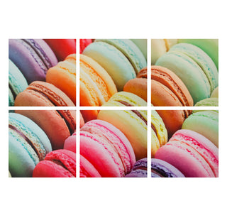 Juego de Cuadros Macarons 25 cm x 25 cm, MDF PVC 6 Pzas