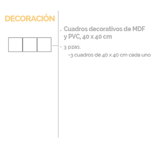 Juego de Cuadros de 40x40cm MDF PVC 3 Piezas