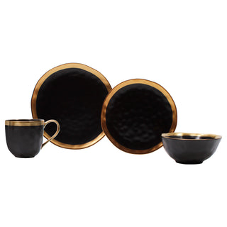 Vajilla Ceramica Modelo Black Luxe - 16 piezas